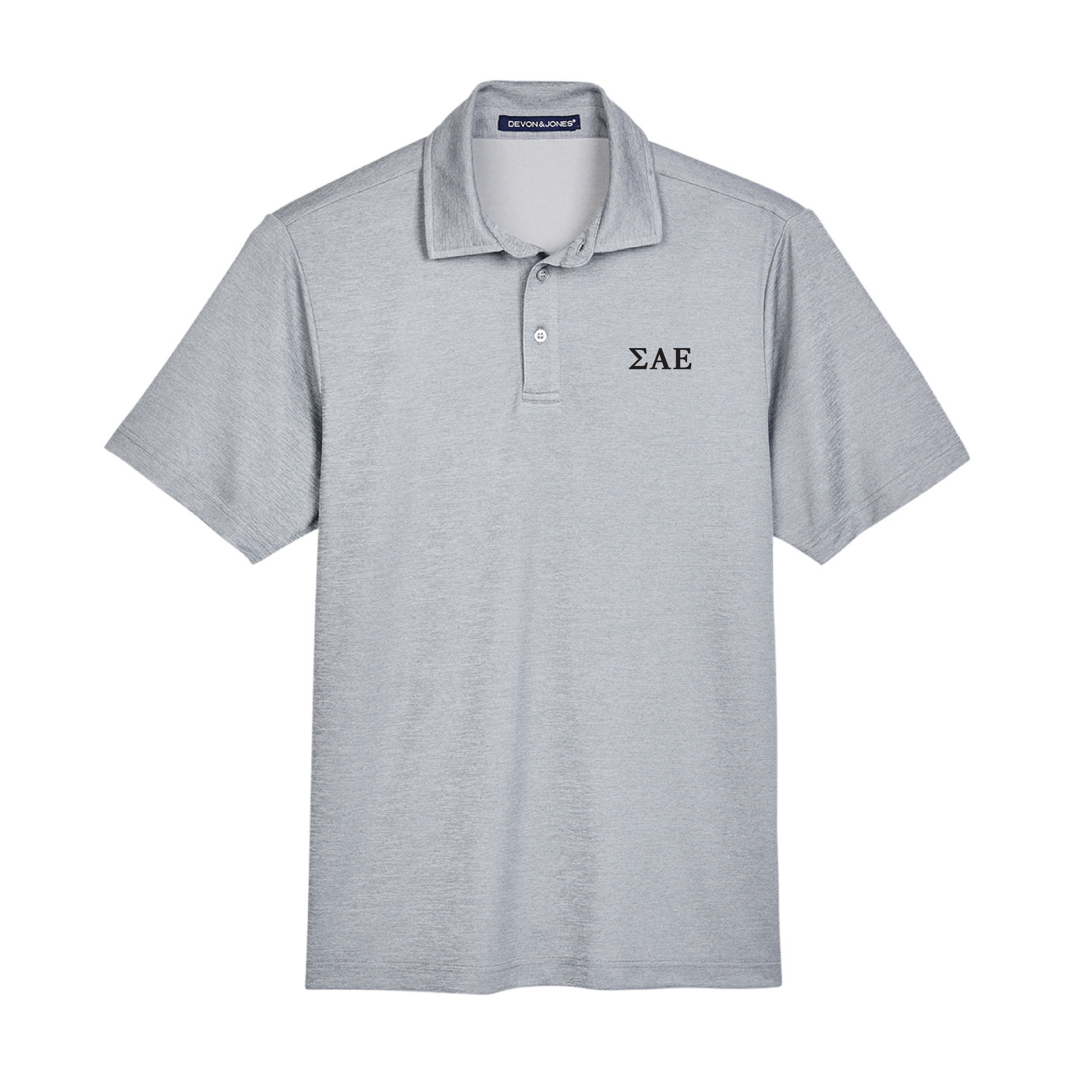 SAE Letters Performance Polo in Grey – The Sigma Alpha Epsilon Store