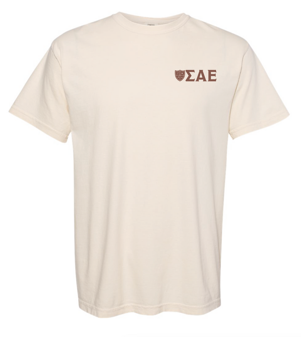 SAE Logo Wave T-Shirt in Ivory - The Sigma Alpha Epsilon Store