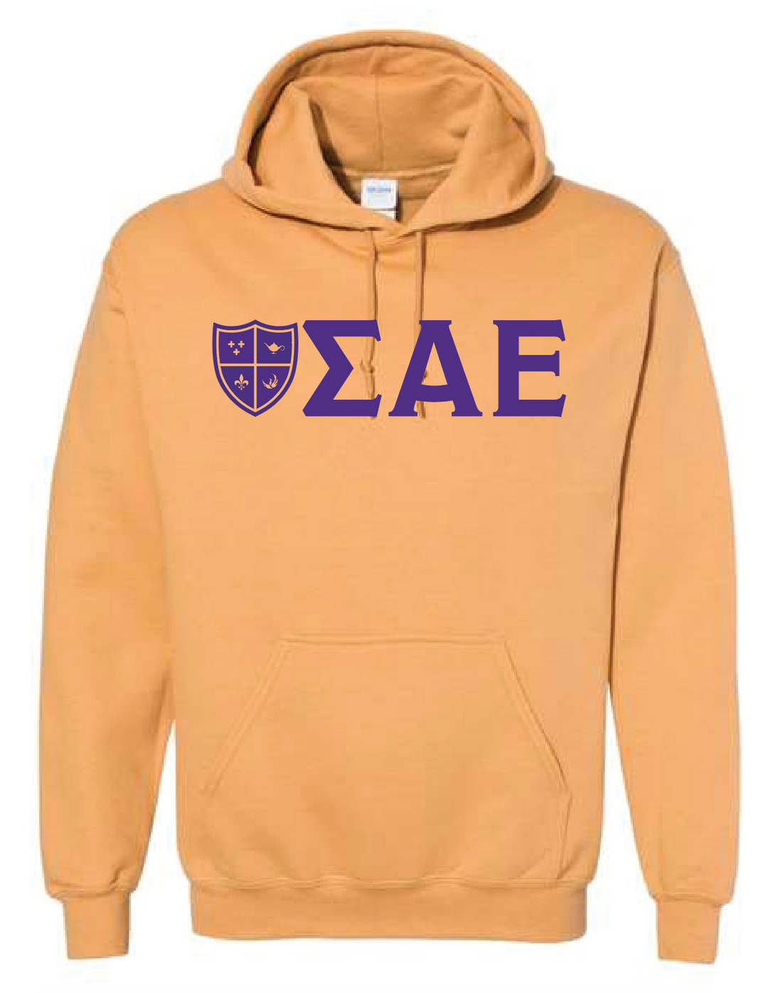 SAE Letters Hoodie in Old Gold - The Sigma Alpha Epsilon Store