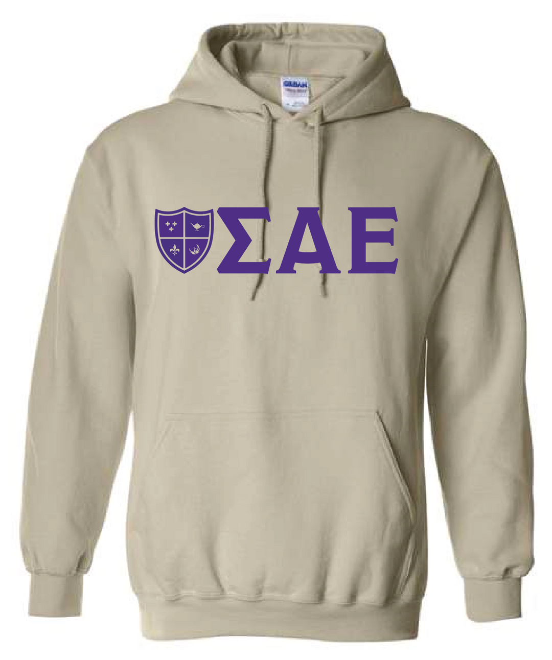 SAE Letters Hoodie in Sand - The Sigma Alpha Epsilon Store