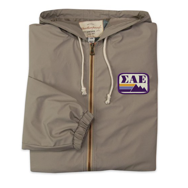 OUTDOORS COLLECTION: SAE - Vintage Hooded Rain Jacket - The Sigma Alpha Epsilon Store